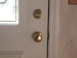 improper deadbolt lock