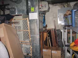 unsafe storage around
								furnance